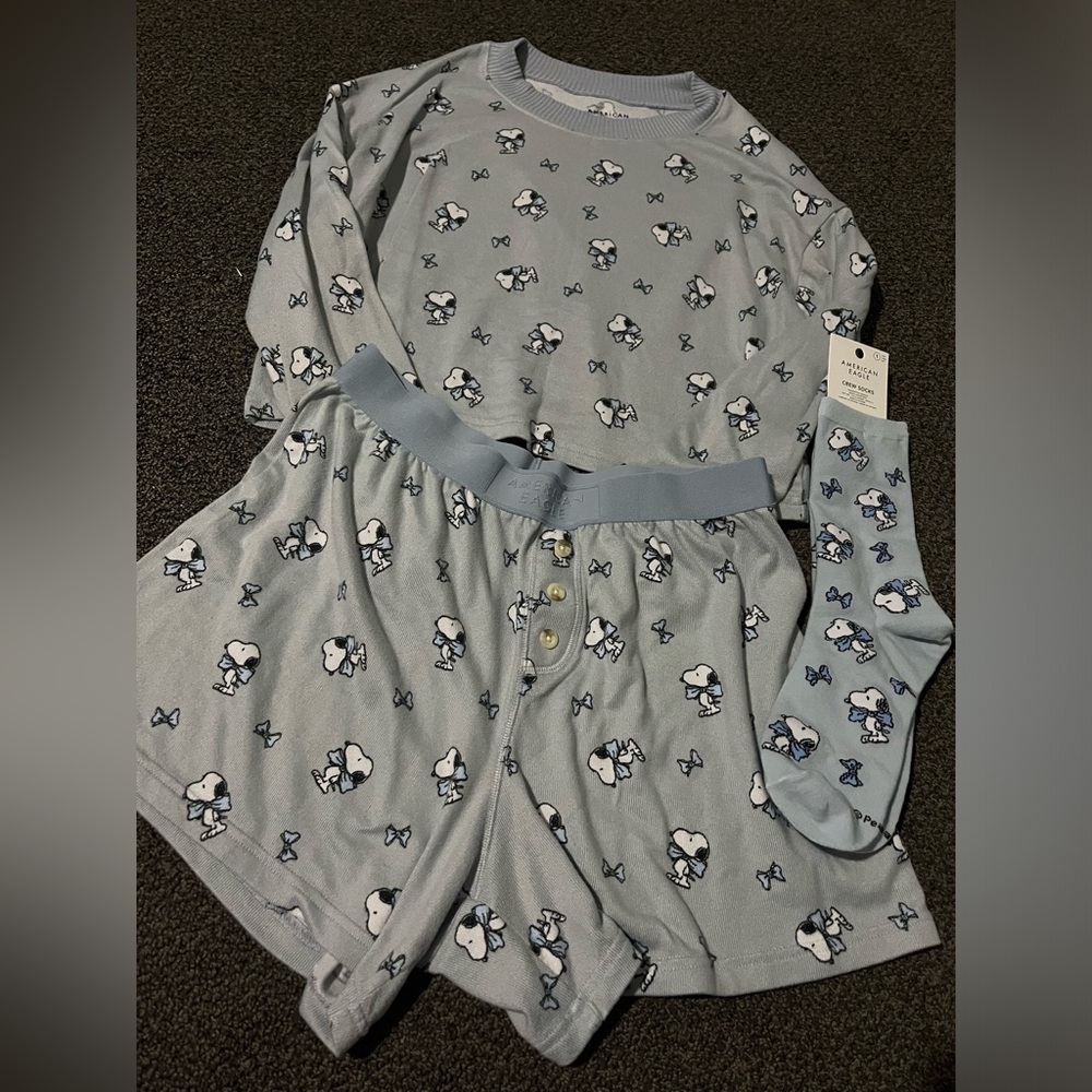 Snoopy Bow pajama set